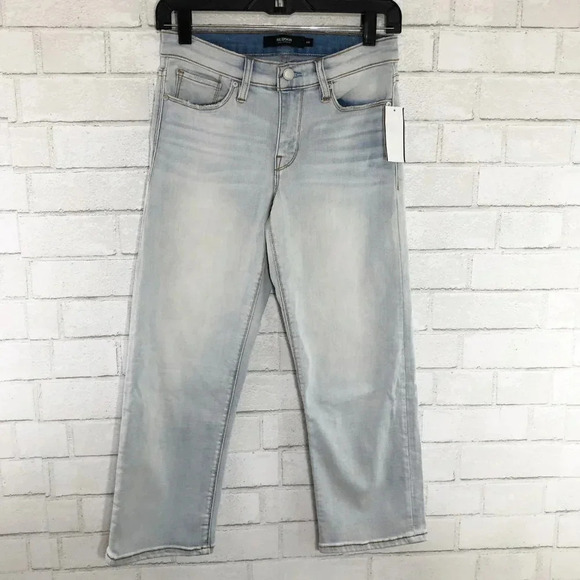 Hudson Stella Mid Rise Straight Crop Jeans Women's Waist Size 26 - Picture 1 of 8